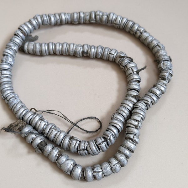 108 Vintage Waziri Ring Spacers Tribal Beads Well-Worn Lightweight Old Findings (#14672)