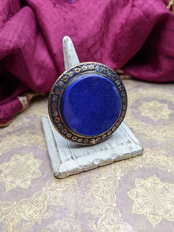 Beautiful Multan Sindh Enamel Ring Updated Lapis S