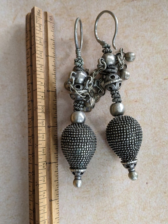 Old Vintage Nuristani Nooristani Earrings Large 1… - image 5