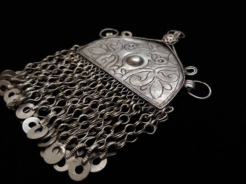 Vintage Tribal Pendant from Afghanistan Hazara #4978