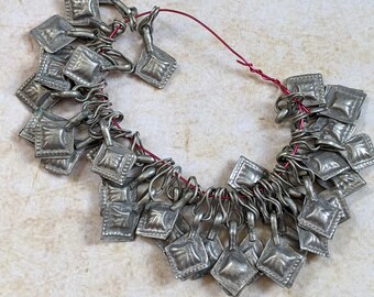 Vintage Kuchi Tribal Jewelry Charms 33 Diamond Shapes DIY Supplies (15922)