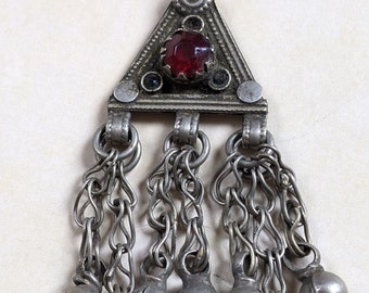 Kuchi Tribal Pendant Hair Adornment Vintage Afghan Temporal Adornment (15938)