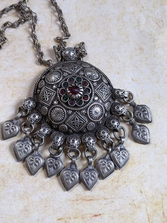 Large Pendant Necklace Vintage Tribal Baloch Jewe… - image 4