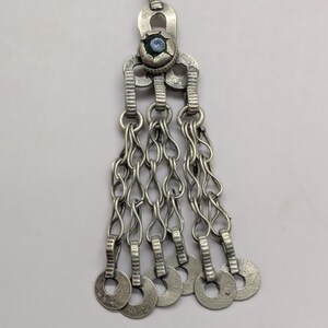 Colgante de Cachemira, joyería tribal vintage, centro verde (18228)
