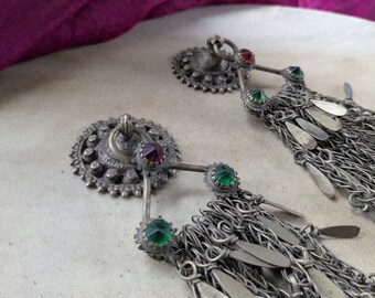 Kuchi Tribal Pendants Pashtun Textile Garment Adornment Unique 9.5" (22260)