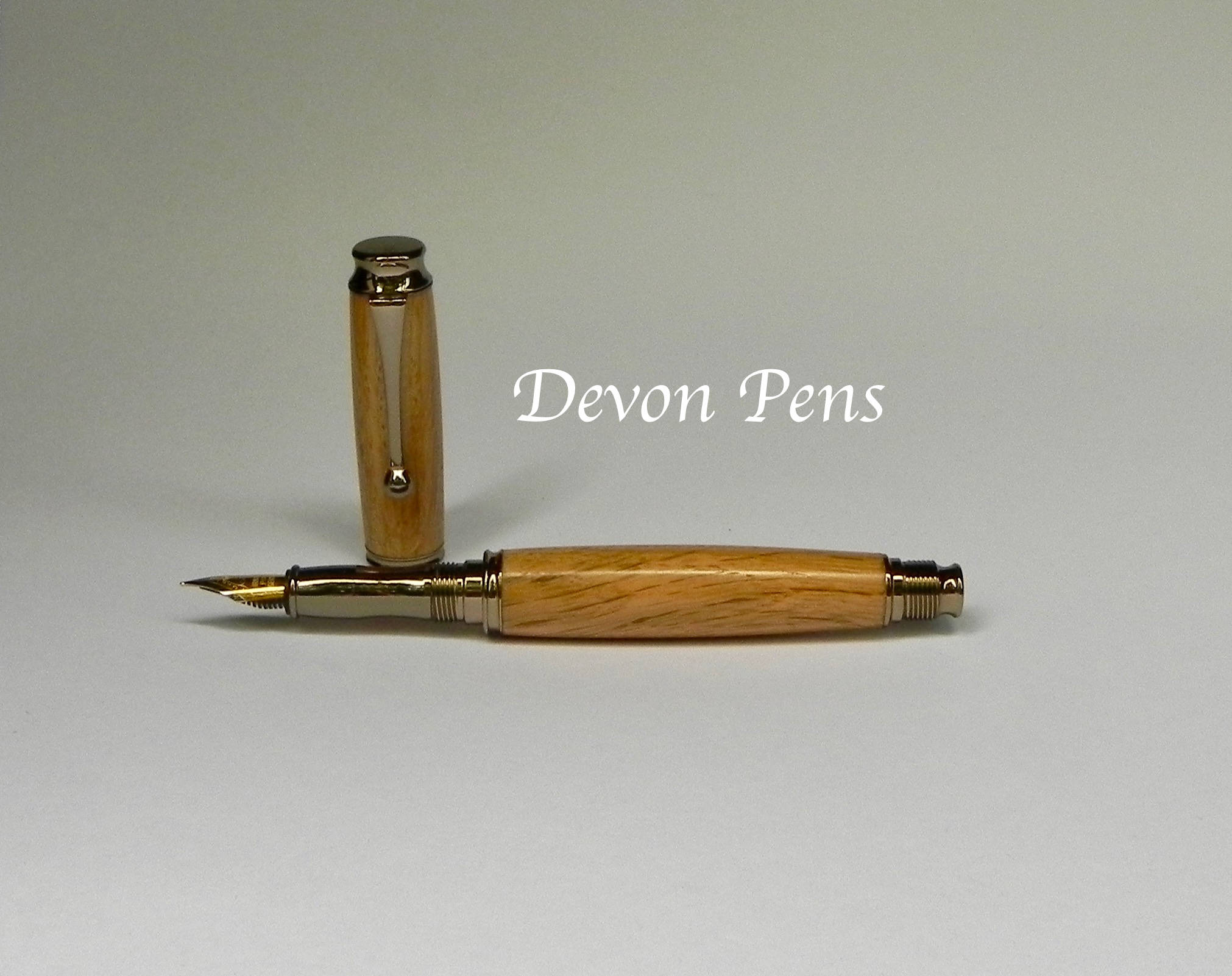 Fountain pen handmade in Devon Oak wood. Unique gift idea for Etsy