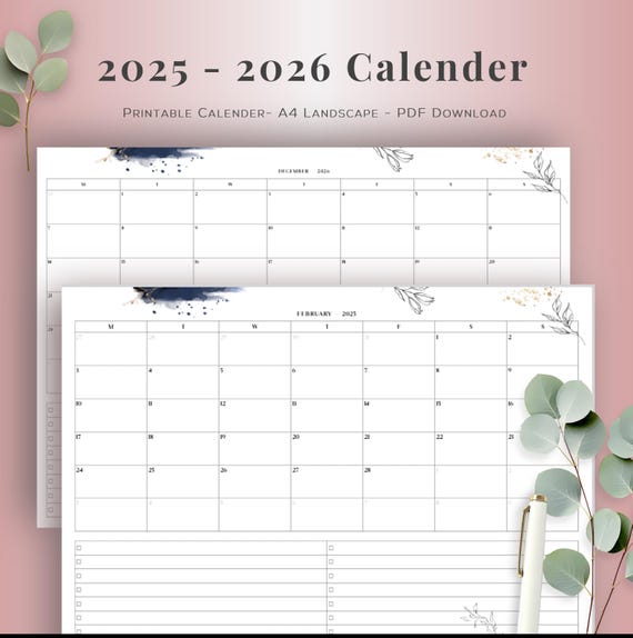 US Holidays Marked Planner 2025-2026 Wall Calendar - 16 Month Monthly