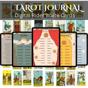 Tarot Journal Planner, Digital Planner for ipads, Goodnotes, Notability, Tarot beginner, Tarot book, Witchy planner, Tarot guide, Tarot card