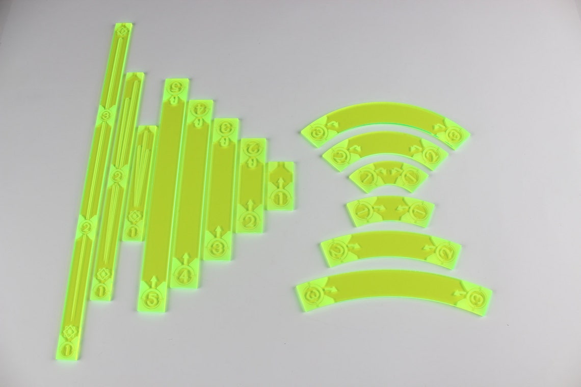 X Wing Maneuver Template Pack Etsy