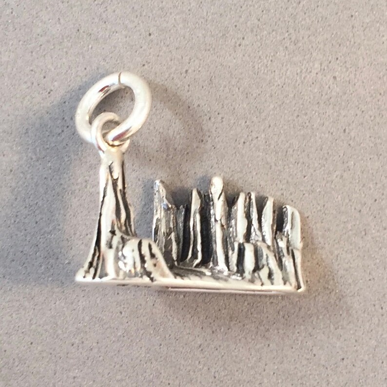 BADLANDS 3-D .925 Sterling Silver Charm Pendant National Park South Dakota Travel Tourist Hike New pm55 image 4