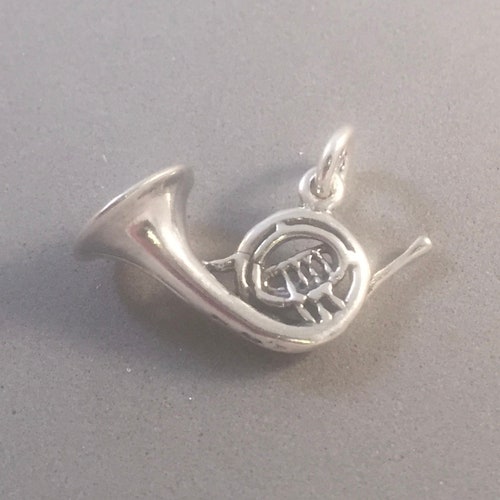 Sterling Silver Musical Instrument Tuba Charm Pendant 3D Etsy