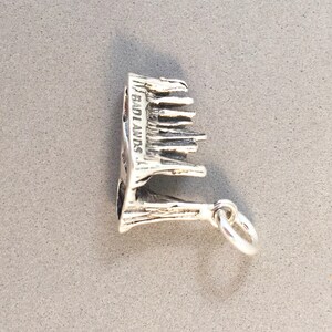 BADLANDS 3-D .925 Sterling Silver Charm Pendant National Park South Dakota Travel Tourist Hike New pm55 image 2