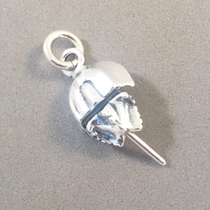 HORSESHOE CRAB Sterling Silver Charm Pendant Beach Ocean New nt30