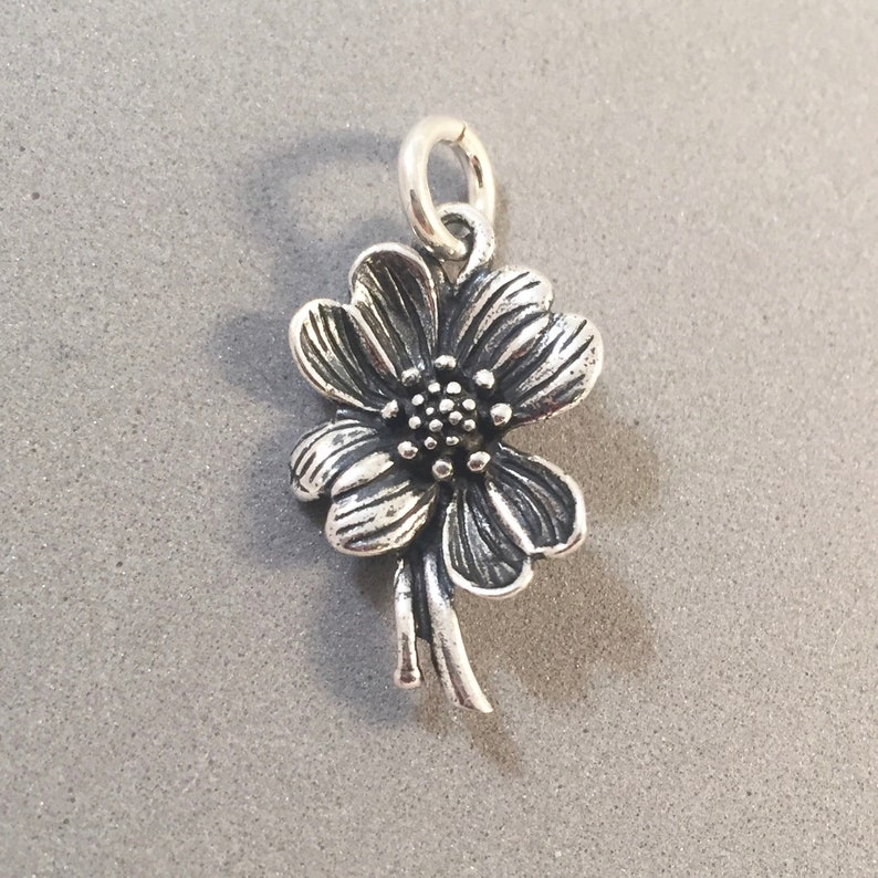 DOGWOOD FLOWER .925 Sterling Silver 3-D Charm Pendant Tree | Etsy