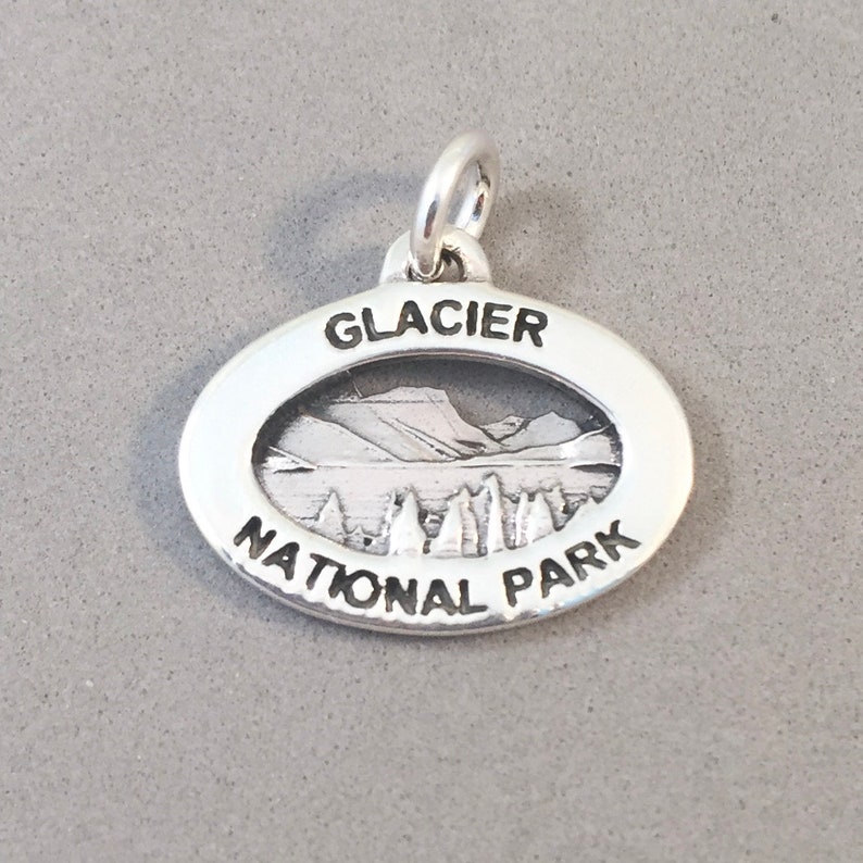 GLACIER NATIONAL PARK .925 Sterling Silver Charm Pendant Etsy