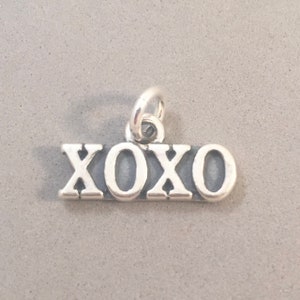 Sale! XOXO .925 Sterling Silver Charm Pendant Hugs and Kisses Love Valentine Anniversary Symbol New SY09
