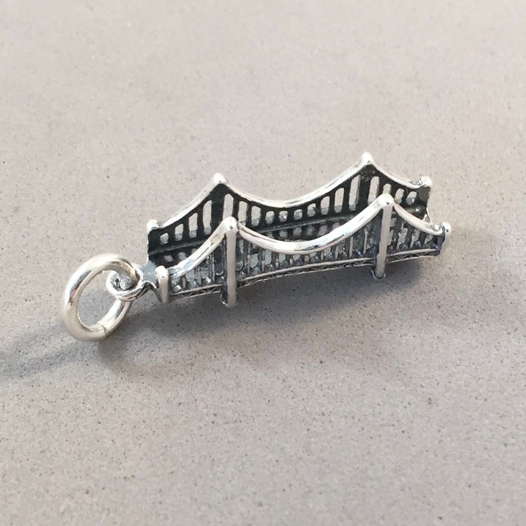 希少♪限定♪スターリングシルバー♪スリム♪GOLDEN GATE BRIGE♪-