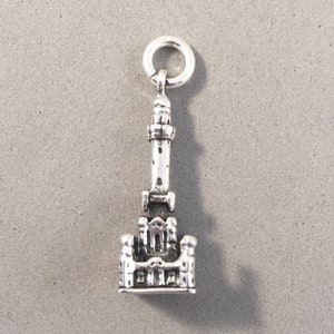 CHICAGO WASSERTURM .925 Sterling Silber Charm Anhänger Illinois Tourist Travel Souvenir New tu36