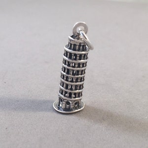 Vintage Leaning Tower of Pisa Charm 18k Yellow Gold Italy Souvenir Pen