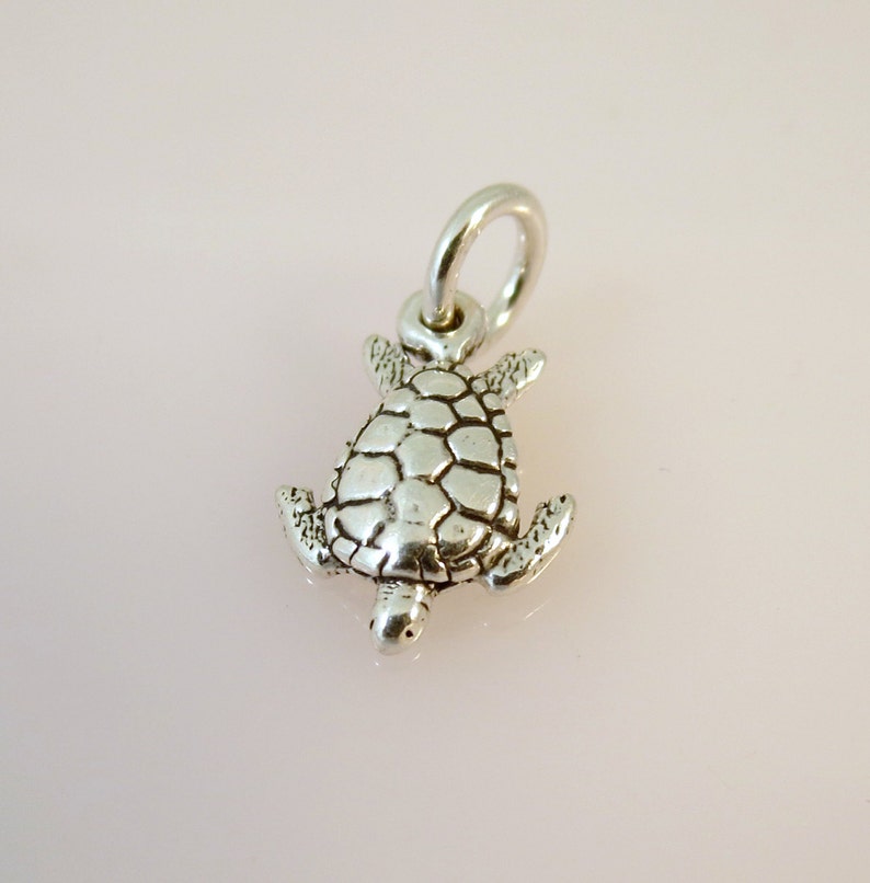 925 Sterling Silver Small Turtle Charm