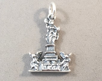 NIEDERWALD MONUMENT .925 Sterling Silver 3-D Charm Pendant Europe Rudesheim Rhine Germany New tg33