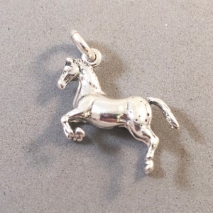 APPALOOSA HORSE 3-D .925 Sterling Silver Charm Pendant Spotted Pony Mare Stallion Equestrian Dressage Cowboy Riding New AN50
