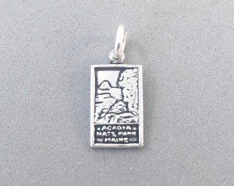 ACADIA National Park Maine .925 Sterling Silver Charm Pendant Souvenir New pm29