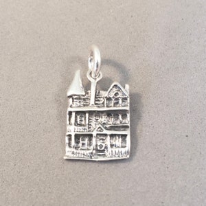 VICTORIAN HOUSE .925 Sterling Silver Charm Pendant Multi level 2 3 Story Home Sweet Home Realtor Real Estate For Sale New hm01