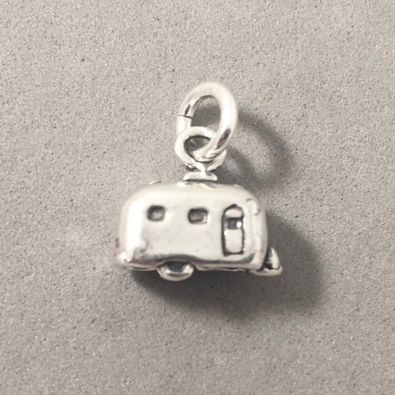  925 Sterling Silver 3D Airstream Travel Trailer Charm