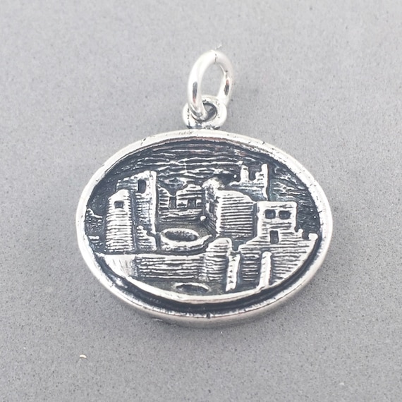 Sterling Silver Charm Bracelet With Attached Yellowstone National Park Map Charm