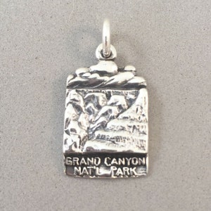 GRAND CANYON Rim View .925 Sterling Silver Charm Pendant Arizona National Park Travel New pm31