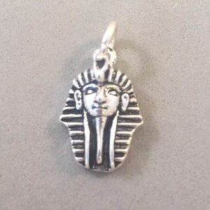 KING TUT .925 Sterling Silver 3-D Charm Pendant Egypt Monument Travel Egyptian Pyramids Giza Luxor Landmark New tz03