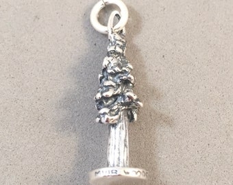 MUIR WOODS .925 Sterling Silver Charm Pendant Redwood State Monument National Park Tree Grove Redwoods California New pm58