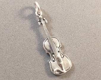 8 Violin Charms Antique Silver Tone SC1810 8 Violin Charms Antique Silver Tone SC1810