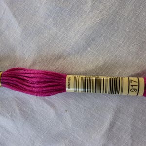 DMC stranded 917 color embroidery thread