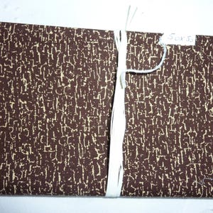 Coupon of fabric brown patch with golden stripe 50 * 50cm