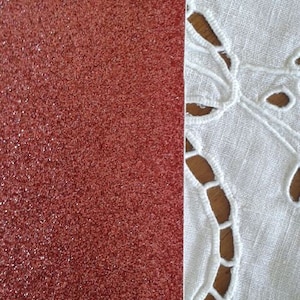 Cupom de tecido glitter rosa