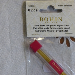 Bohin-Mine für Druckbleistift, 0,9 mm, gelb, Ref. 91476
