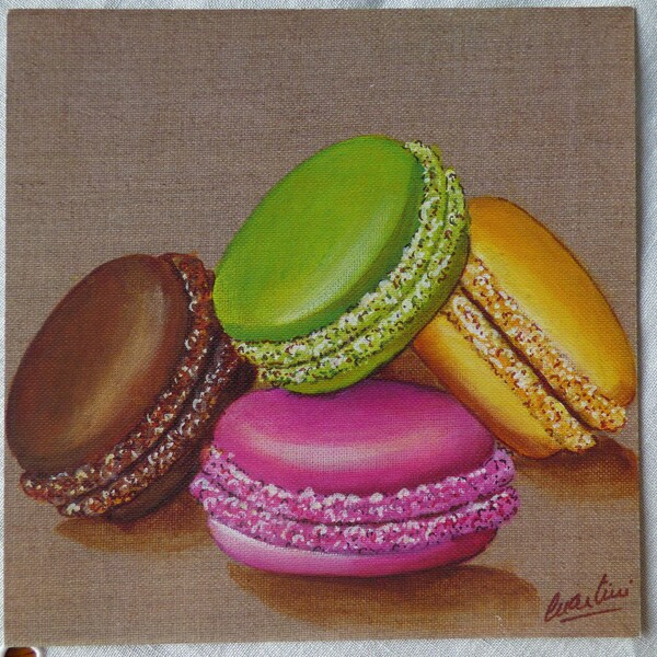 Carte macaron ref19 pour cartonnage ou encadrement