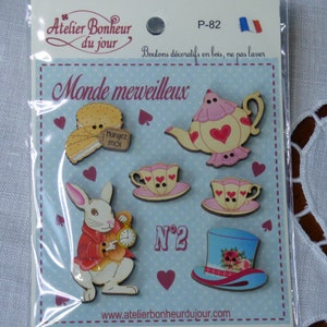 Bolsa de botões de madeira "Alice n2"
