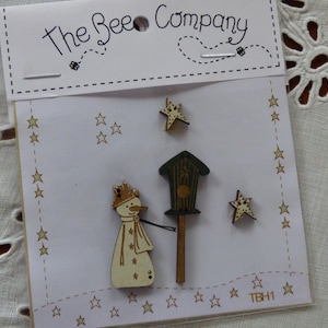 Botones "Muñeco de nieve" de The Bee Company