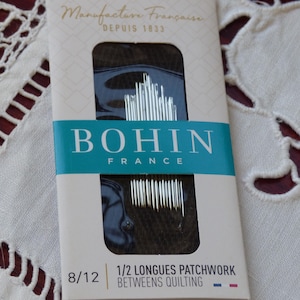 Bohin half-long patchwork needles number 8/12