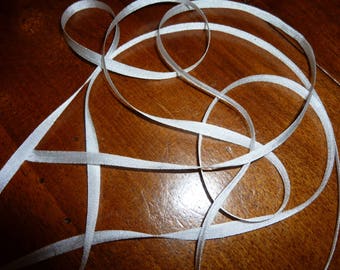3m White silk ribbon 4mm