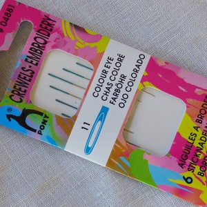 6 Embroidery needles size 11 ref 4881