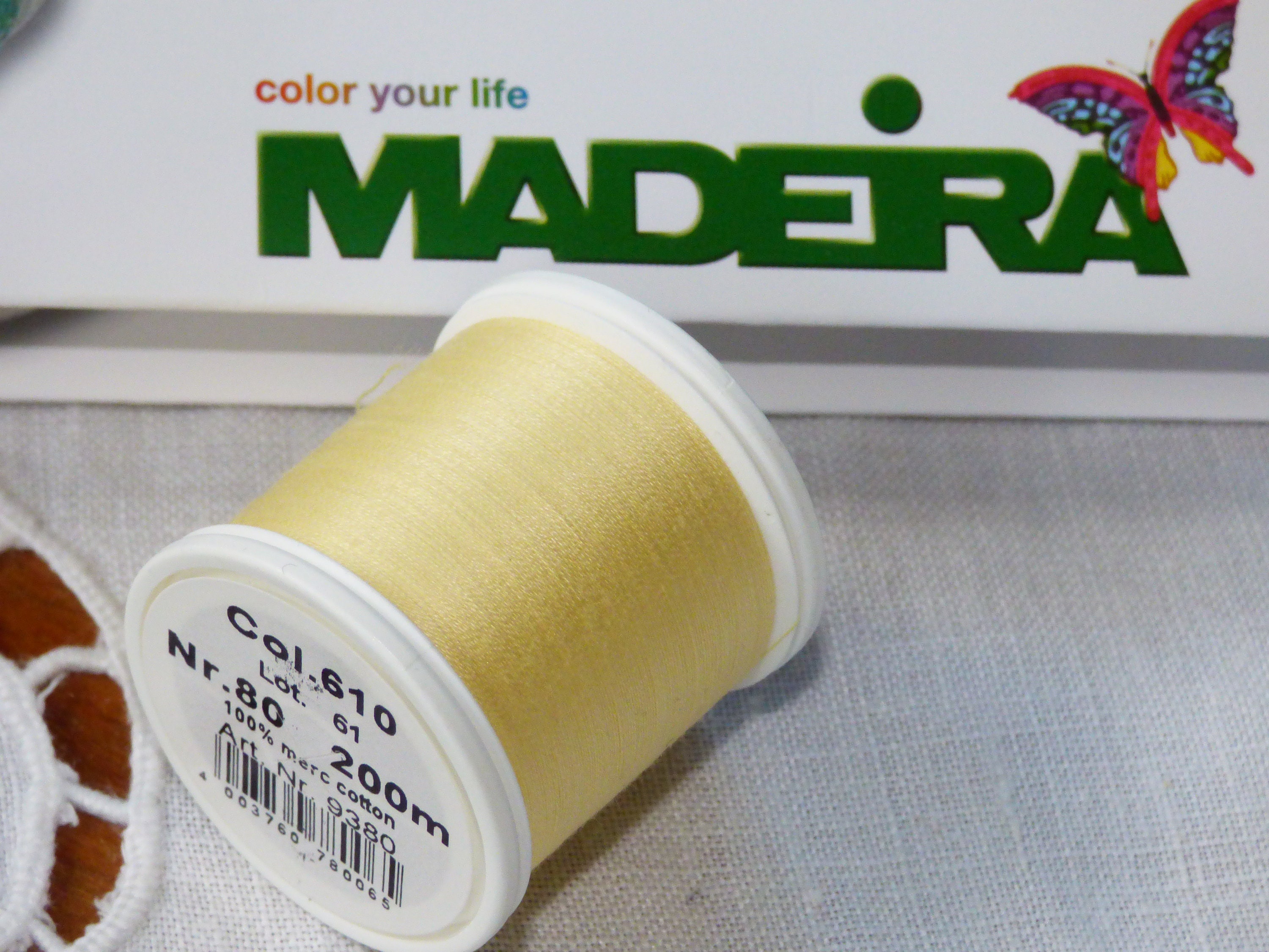 Madeira Thread Size 80/100% Cotton Thread/200m Spool/ 5 colors/NEW 9380  Cotona