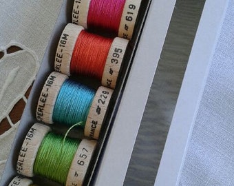 Pack of 6 shades of Summer pearl silk