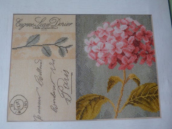 Lanarte Lanarte Home & Garden Collection Pink White Hydrangea  Cross Stitch Kit 