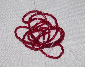 Red seed beads