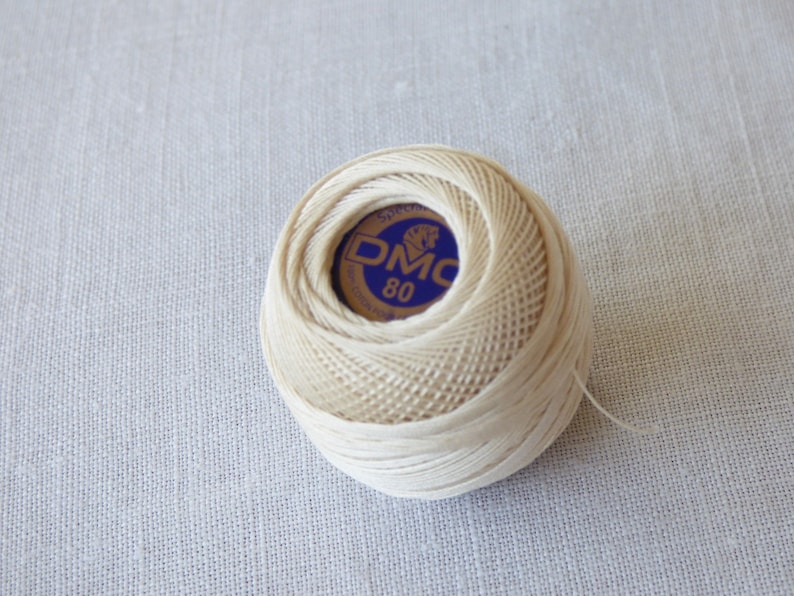 Cotton lace n \u00b0 80 DMC No Ecru Pincushion 5gr