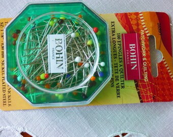100 beautiful hairpins quilter extra long head pins ref 26597 glass